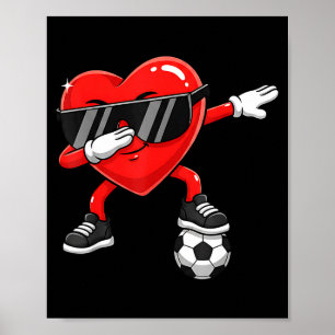 Affiche Saint-Valentin Football Heart Dab Football Hommes 