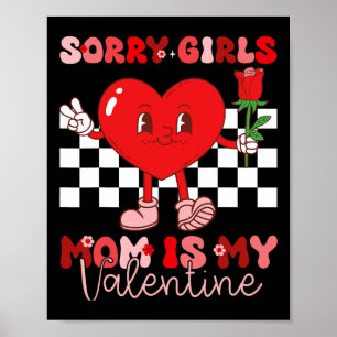 Affiche Saint-Valentin Garçons Enfants Désolé Filles Maman
