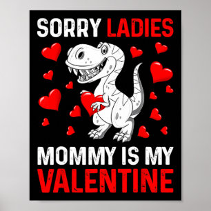 Affiche Saint-Valentin Garçons Enfants Désolé Mesdames Mam