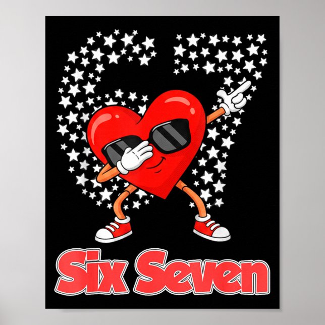 Affiche Saint-Valentin garçons enfants filles cœurs dabbin (Devant)