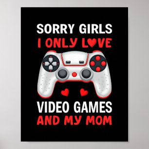 Affiche Saint-Valentin Garçons Enfants Fils Jeux Vidéo Drô