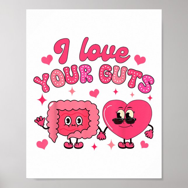 Affiche Saint Valentin Gastro Endoscopy Nurse I Love Your (Devant)