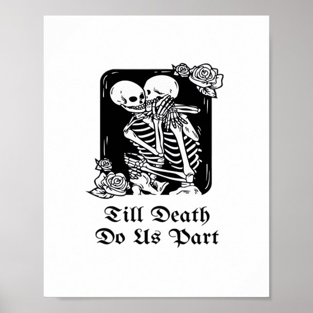 Affiche Saint-Valentin gothique Jour jusqu'à la mort Ne no (Devant)