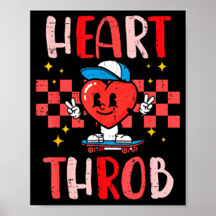 Affiche Saint-Valentin Heart Throb Skateboard Mignon Tout-