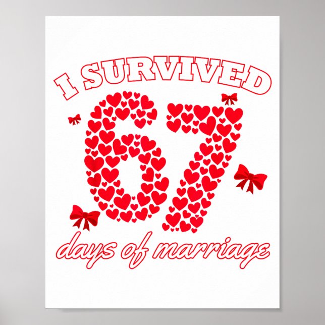Affiche Saint-Valentin Je Survis 67 Jours De Rencontre Drô (Devant)