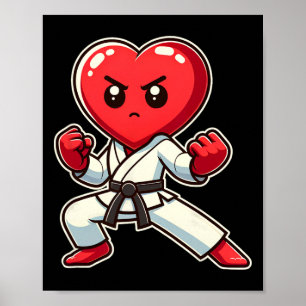 Affiche Saint-Valentin Karate de coeur Taekwondo Mixed mar