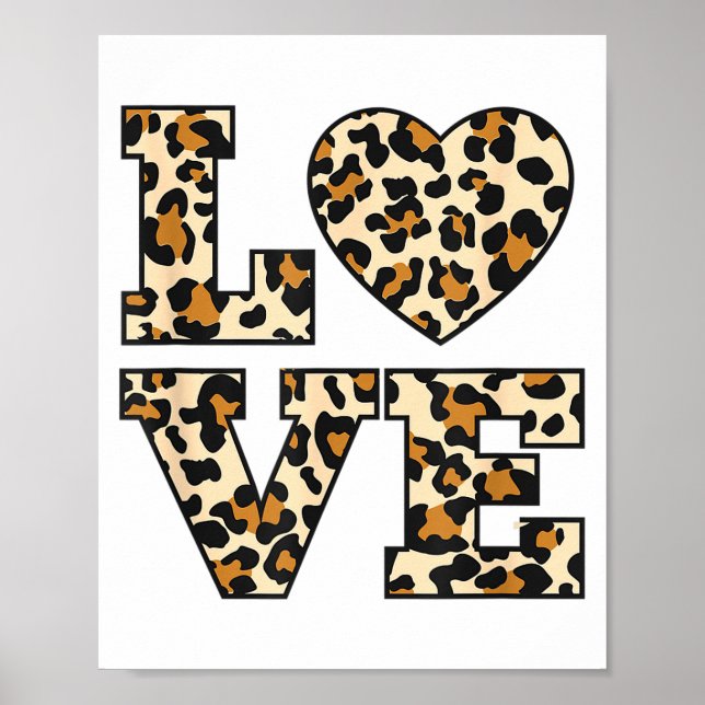 Affiche Saint-Valentin Love Léopard _1  (Devant)