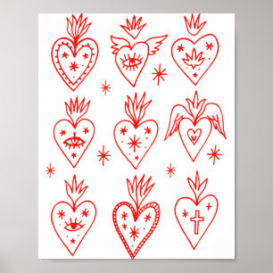 Affiche Saint-Valentin Mexicain Milagro Gothique Gothique