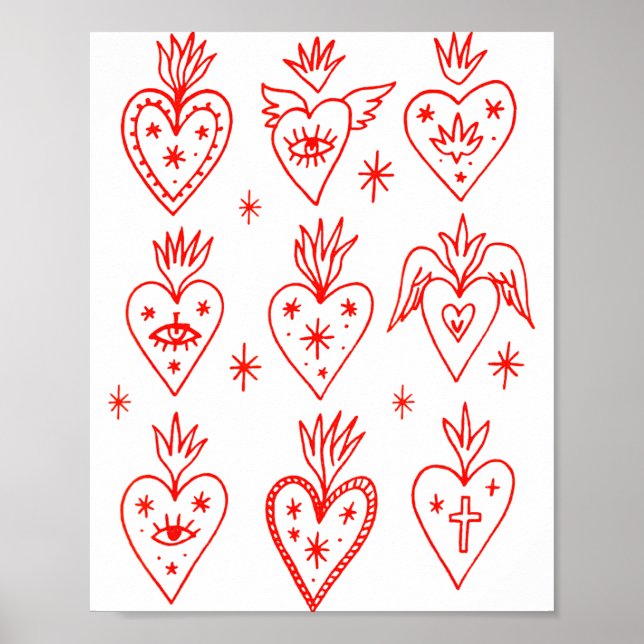 Affiche Saint-Valentin Mexicain Milagro Gothique Gothique  (Devant)