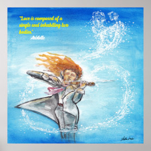 Affiche Saint Valentin Musique Âmes belle citation
