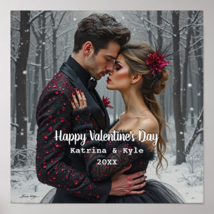Affiche Saint-Valentin personnalisé avec photo et nom