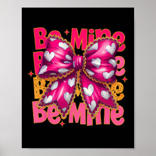 Affiche Saint-Valentin rose Coquette Cœur Fais-Moi Vôtre S