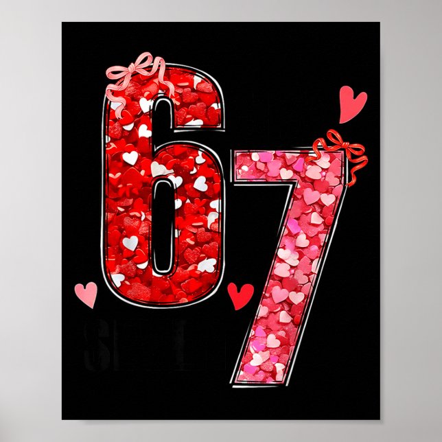 Affiche Saint-Valentin Six Sept Drôle 67 Mème Gén Alpha Ar (Devant)
