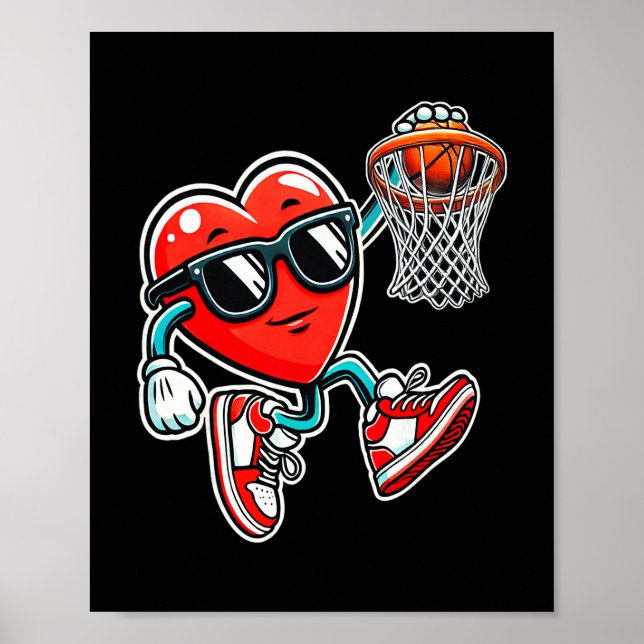 Affiche Saint-Valentin Sketll Dunking Sports Hommes Garçon (Devant)