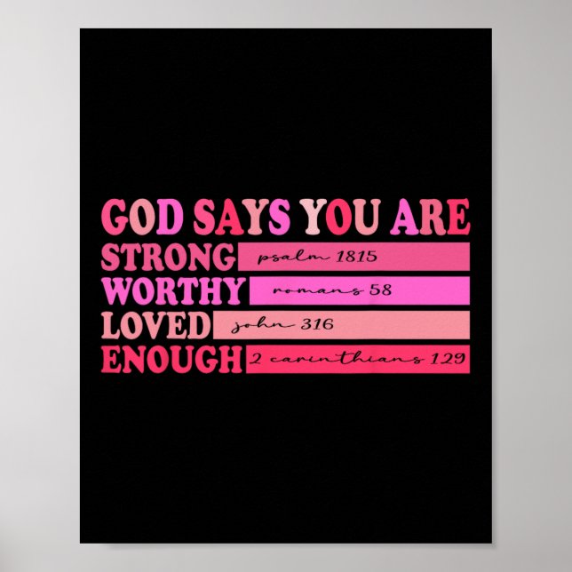 Affiche Saint Valentin verset biblique chrétien rétro Dieu (Devant)