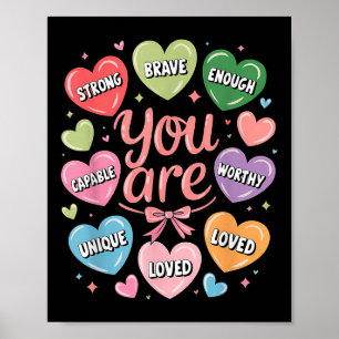 Affiche Saint Valentin Vous Êtes Aimé Assez Digne Coeur De