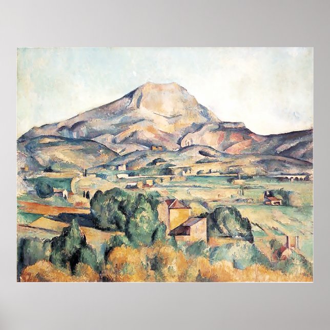Affiche Saint-Victoire Montagne Barnes Paul Cezanne (Devant)