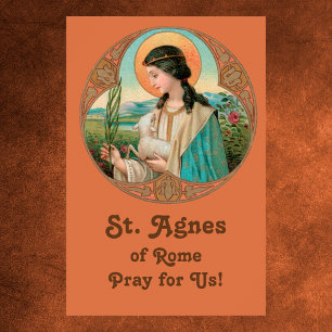 Affiche Sainte Agnès de Rome (BK 006) 24"x36"