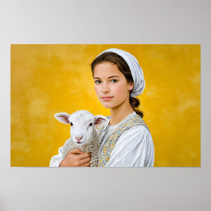Affiche Sainte Agnès de Rome : innocence et courage