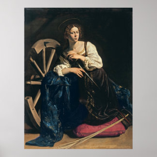 Affiche Sainte Catherine d'Alexandrie, Caravaggio