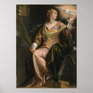 Affiche Sainte Catherine d'Alexandrie en Prison - Veronese