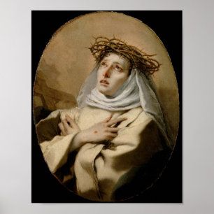 Affiche Sainte-Catherine de Sienne Hl. Catherine Séena Ti