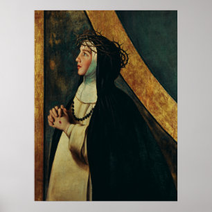 Affiche Sainte Catherine de Sienne par Juan Bautista Maino