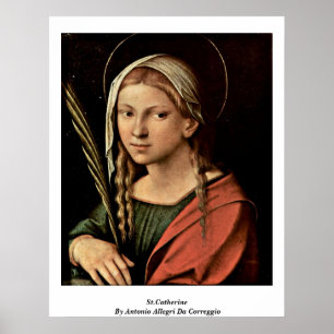 Affiche Sainte-Catherine Par Antonio Allegri Da Correggio
