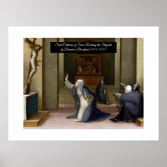 Affiche Sainte Catherine recevant la Stigmata (Devant)