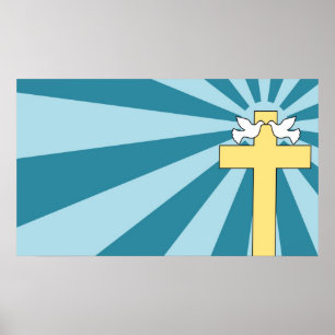 Affiche Sainte Croix et colombes