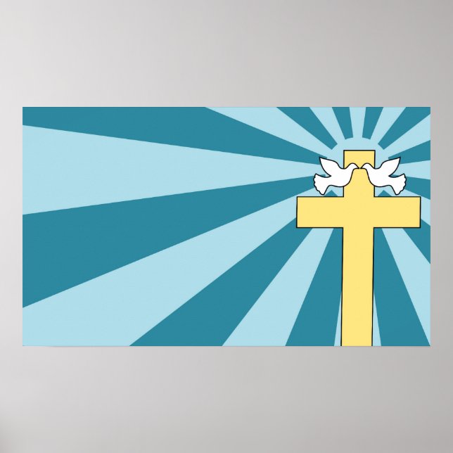 Affiche Sainte Croix et colombes (Devant)