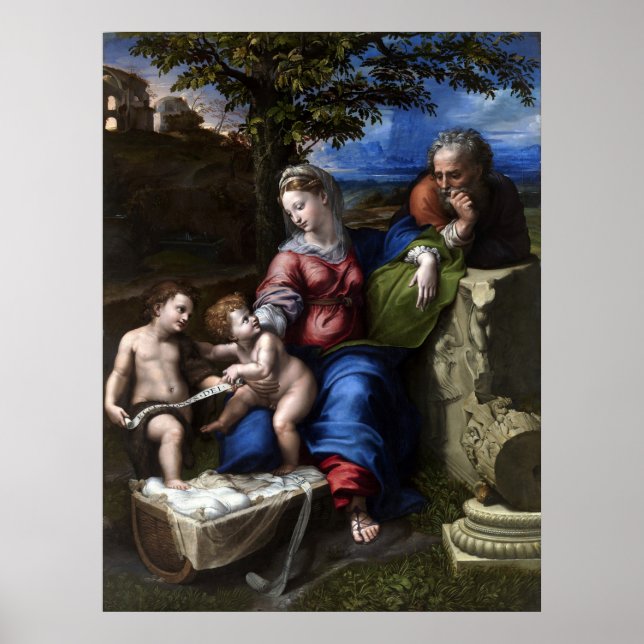 Affiche Sainte Famille sous le chêne - Raphael - c1518 (Devant)