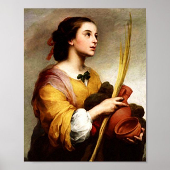 Affiche Sainte Justa par Murillo (Devant)
