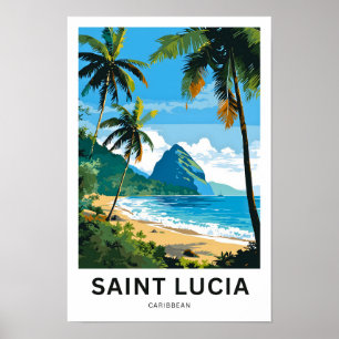 Affiche Sainte-Lucie - Caraïbes