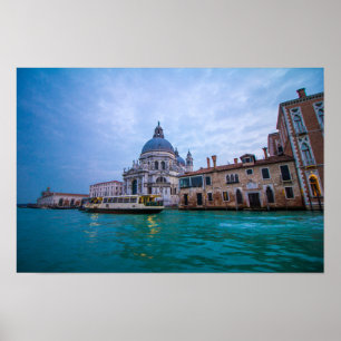 Affiche Sainte-Marie de la Santé Grand Canal Venise Crépus