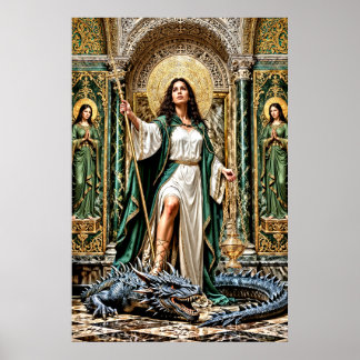 Affiche Sainte Marthe la Dominatrice