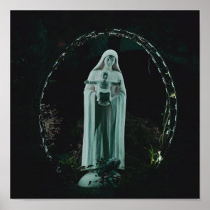 Affiche Sainte Mère Marie et Bébé Jésus chrétien