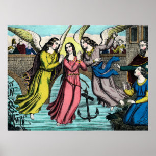 Affiche Sainte Philomène secourue de la noyade