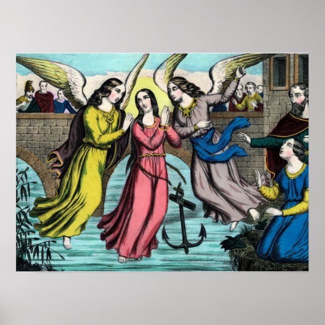 Affiche Sainte Philomène secourue de la noyade (Devant)