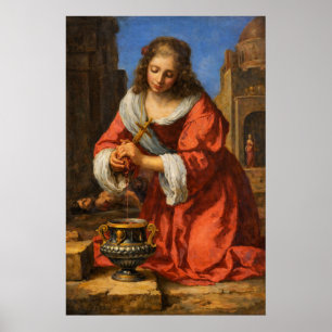 Affiche Sainte Praxède par Johannes Vermeer