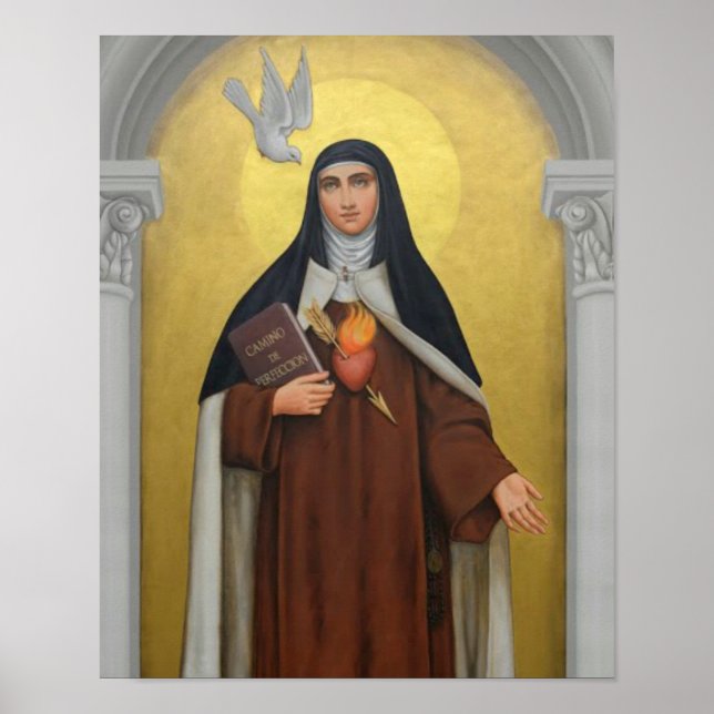 Affiche Sainte Thérèse d'Avila Carmelite Nun Religieux (Devant)
