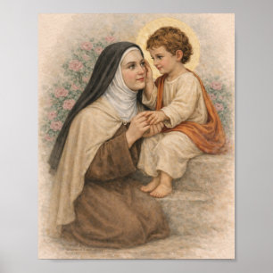 Affiche Sainte-Thérèse-de-l'Enfant-Jésus catholique