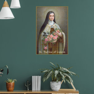 Affiche Sainte Thérèse de Lisieux la Petite Fleur (BJE 01)