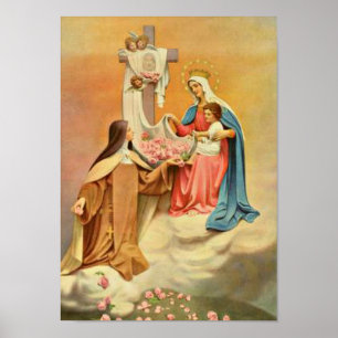 Affiche Sainte Thérèse de Lisieux Petite Fleur de Jésus Ma