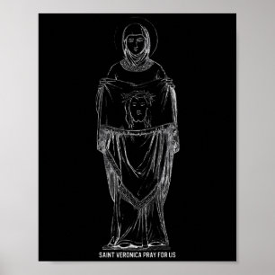 Affiche Sainte Véronique Priez Pour Nous Catholique Chréti