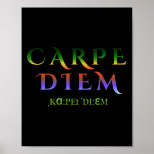 Affiche Saisir Jour Carpe Citation Diem Latin Inspirationa