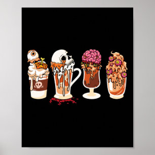 Affiche Saison Automne Café Horreur Film Et Café Hallowe