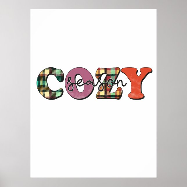 Affiche Saison cosy de cadeaux de Noël (Devant)