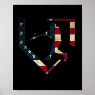 Affiche Saison de baseball au lycée Joueur de balle univer