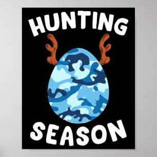 Affiche Saison de chasse aux œufs de Pâques Camouflage cam